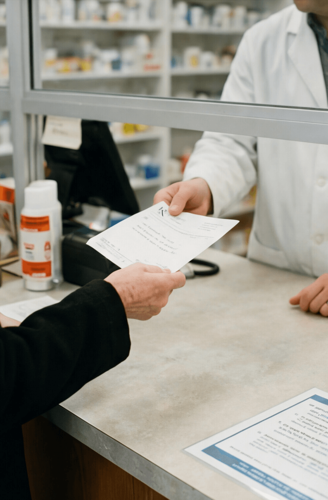 Pharmacy team member preparing a prescription at Enova Care